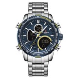 Orologio da Uomo “Tactical Blue Steel” Dual Display – NAVIFORCE 9182