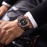 Herrenuhr „Tactical Silver Mesh“ Dual-Display – NAVIFORCE 9153