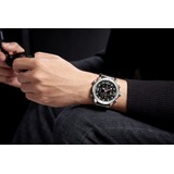 Orologio uomo "Tactical Silver Mesh" doppio display – NAVIFORCE 9153