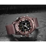 Herrenuhr „Tactical Silver Mesh“ Dual-Display – NAVIFORCE 9153