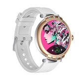 Montre Connectée Élégante pour Femme « Glow » avec Strass (Or Rose / Blanc)