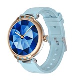 Montre Connectée Élégante pour Femme « Glow » avec Strass (Or Rose / Blanc)