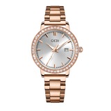 Damen-Quarzuhr „Elegant Sparkle“ in Roségold mit Datumsanzeige - GEDI