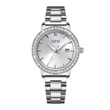 Orologio al quarzo da donna "Elegant Sparkle" in oro rosa con datario - GEDI