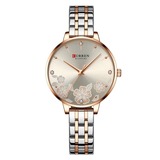 Damen-Quarzuhr „Floral Elegance“ mit Strass-Indizes - CURREN